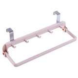 Automatic Folding Sundries Organizer Shelf with Hook Cupboard Towel Storage Rack Cabinet Door Hanger for Kitchen