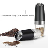 Automatic Electric Pepper Grinder LED Light Salt Pepper Grinding BottleFree Kitchen Seasoning Grind Tool Automatic Mills 2018