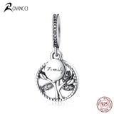 Authentic 925 Sterling Silver Bead Family Heritage Family Tree Pendants Beads Fit Diy Pandora Charms Bracelet &amp; Bangle Jewelry