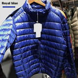 Aolamegs Winter Down Jacket Men 90 White Duck Down Coat Solid Color Ultralight Down Jackets Male Windproof Warm Parka Plus Size