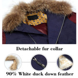 Aolamegs Winter Down Jacket Men Fur Collar Thick Warm White Duck Down Coat Fashion Slim Fit Feather Jackets Windproof Outwear