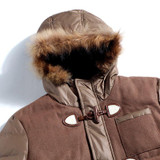 Aolamegs Winter Down Jacket Men Hooded Fur Collar White Duck Down Coat Fashion Patchwork Slim Fit Youth Windproof Jacket Outwear