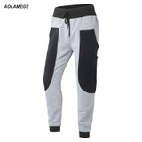 Aolamegs Mens Jogger Pants Outdoors Sportswear Contrast Color Pants 2017 New Men Casual Sweatpants High Quality Gyms Clothing