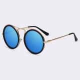 AOFLY Vintage Round Sunglasses Women Reflective Sun glasses Female Women's Shades Brand Designer lunette de soleil UV400 AF79136