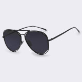 AOFLY New Metal Frame Women Fashion Sunglasses Geometry Double-Bridge Personality Brand Design Sunglasses Mirror Glasses UV400