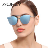 AOFLY Metal Sunglasses Women Brand Designer Vintage Sun Glasses Female Fashion Women Luxury Decoration Classic Eyewear UV400