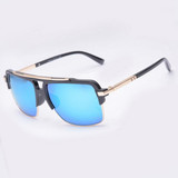 AOFLY Classic Half Metal Sunglasses Men Brand Designer Cool Glasses mirror Fashion Women's Sun glasses Gafas Oculos De Sol UV400