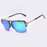 AOFLY Classic Half Metal Sunglasses Men Brand Designer Cool Glasses mirror Fashion Women's Sun glasses Gafas Oculos De Sol UV400
