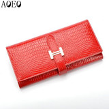 AOEO wallet female genuine leather slim purse for women long and short Ladies handy purses and handbag womens wallets and purses