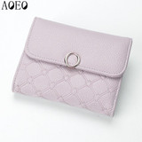 AOEO Small Wallet For Girls Candy Color Cute Mini Wallets Female Thin Slim Coin Purse Holder Cash Money Gift Ladies Wallet Women