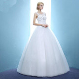 AnXin SH Princess lace ball gown wedding dress flower lace wedding dress party bride wedding dress