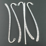 Antique Silver Zinc Metal Alloy S Shape Stripe Bookmark With Loop Home Office Storage, 85mm 10PCs
