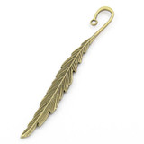 Antique Copper/Silver Tone/Antique Silver/Antique Bronze Zinc Alloy Feather Charm Bookmarks Home Office Storage, 5PCs