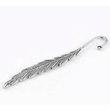 Antique Copper/Silver Tone/Antique Silver/Antique Bronze Zinc Alloy Feather Charm Bookmarks Home Office Storage, 5PCs