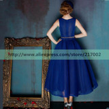 ANTI Royal Blue 2016 Elegant Cocktail Dresses Sashes Vestidos De Coctel Evening Party Short Gowns For Graduation Sweet 16 Years
