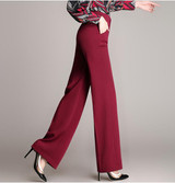 High Waist Women Pants  2017 Fashion Office Work Pants Plus Size Wide Ladies Formal Black Trousers Female S-4XL