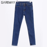 High Waist White Jeans Female 2016 Winter Velvet Pants Thick Warm Stretch Jean Slim Femme Skinny Winter Pencil Pants For Women