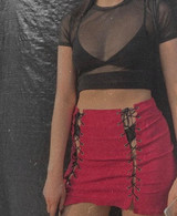High Waist Slim Pencil Mini Lace UP Skirt Fashion Ladies Bandage Black Fashion Womens PU Leather Skirt