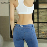 High waist Slim Jeans Women Skinny push up Jeans blue Denim Pencil Pants Stretch Women plus size Jeans Pants Calca Feminina