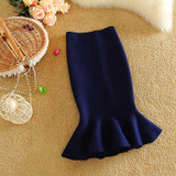 high waist skirts womens 2016 knit midi Fish Tail ruffles hip Skirt Saias Femininas FS0198 high waist skirts womens 2016 knit midi Fish Tail ruffles hip Skirt Saias Femininas FS0198