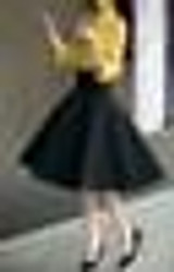 High Waist Pleat Elegant Skirt Green Black White Knee-Length Flared Skirts Fashion Women Faldas Saia 5XL Plus Size Ladies Jupe