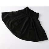 High Waist Pleat Blue Black Pink Gray Min Elegant Skirt Flared Skirts Fashion Women Faldas Saia XL Size Ladies Jupe #DK3140