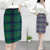 High Waist Pencil Skirt Women Autumn 2017 New Arrival Casual Plaid Midi Skirt Wool Warm Korean Fashion Clothing Skirts Womens