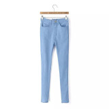 High Waist High Elastic Jeans Women Hot Sale American Apparel Skinny Pencil Denim Pants Fashion Pantalones Vaqueros Mujer