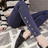 High Waist Boyfriend Jeans Female Pants Stretch Skinny Jeans Mujer Slim Femme Pencil Pants For Women Elastic Waist mom jeans