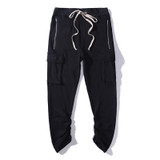 High Street Fashion Sagging Pants Men Hip hop Skateboard FOG Joggers Elastic Waist Casual Cotton High Quality Sweatpants M-XXL