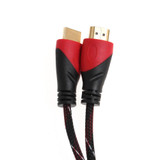 High Speed HDMI Cable Gold Plated Connection with Red, black and white mesh 1080P,0.5m,1m,1.5m,2m,3m,5m,8m,10m,15m