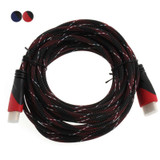 High Speed HDMI Cable Gold Plated Connection with Red, black and white mesh 1080P,0.5m,1m,1.5m,2m,3m,5m,8m,10m,15m