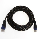 High Speed HDMI Cable Gold Plated Connection with Red, black and white mesh 1080P,0.5m,1m,1.5m,2m,3m,5m,8m,10m,15m