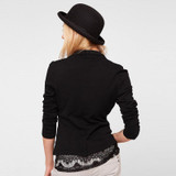 HDY Haoduoyi New Fashion Women Jackets Solid Casual Long Sleeve Short Coat Turn Down Collar Basic Slim OL Single Button Outwears
