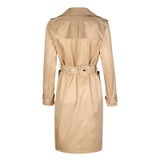HDY Haoduoyi Fashion Drawstring Coats Women Long Sleeve Female Longline Outwear Solid Turn-down Collar Ladies Trench Coats