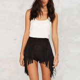 HDY Haoduoyi 2017 New Fashion Women Slim Sexy High Waist Shorts Summer Punk Tassels Shorts Clubwear Hot Short Pant Women Bottoms