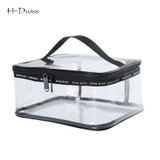 HDWISS Environmental Protection PVC Transparent Cosmetic Bag Women Travel Make up Toiletry Bags Makeup Organizer Case CB0173