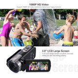 HDV-302P Digital Video Camera 3.0 Inch LCD Screen Full HD 1080P Camera 24MP 16X Digital Zoom Anti-shake DV Portable Camcorder