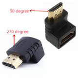 HDMI Male to HDMI Female Cable Adaptor Adapter Converter Extender 270/ 90 Degree Angle for 1080P HDTV Hdmi Adapter Free Shipping