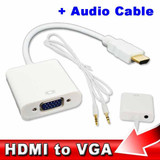 HDMI Male to VGA Female HDMI to VGA Video Audio Converter Adapter Cables HDMI to VGA Cable HD 1080P for PC Laptop Xbox 360