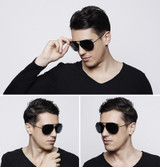 HDCRAFTER retro Polarized sunglasses men brand designer Sun Glasses Driving Glasses aviation Eyewear gafas de sol for men shades
