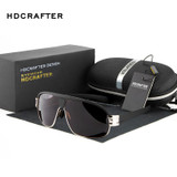 HDCRAFTER Retro Men's polarized sunglasses 2017 Brand designer Large framed Sun glasses Driving mirror goggle Eyewear UV400