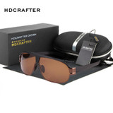HDCRAFTER Retro Men's polarized sunglasses 2017 Brand designer Large framed Sun glasses Driving mirror goggle Eyewear UV400