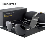 HDCRAFTER Men polarized sunglasses 2017 Brand designer Oval male Sunglasses Driving mirror goggle Retro Sun glasses UV400