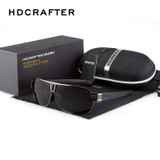 HDCRAFTER Brand Sunglasses for Men Polarized Uv400 Metal Frame Polarized Sunglasses Men Brand Designer Driving Sunglass New
