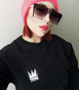 HBK 2017 Trends Women Square Sunglasses UV400 Clear Sunglass Brand Designer Unisex Sun Glasses Hexagon Metal Frame Men Shades