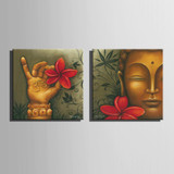 HD Print 2 pieces Buddha & Flower canvas wall art  print painting canvas modern home decor wall art living room decor /PT0759