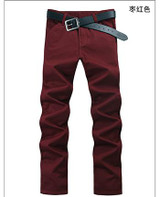 HCXY 2017 new men straight pants for male tide fashion designer Slim trousers men solid color Khaki mens casual pants