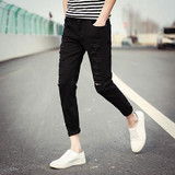 HCXY 2017 Brand spring New Fashion Slim Straight Men Casual Pants Man Pocket Hole pants Trousers Plus Size Free Shipping