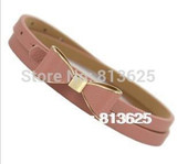 Lady's Slender waist belt han phnom penh bowknot slender waist belt female new belt women fashion thin belts for women